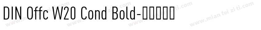 DIN Offc W20 Cond Bold字体转换